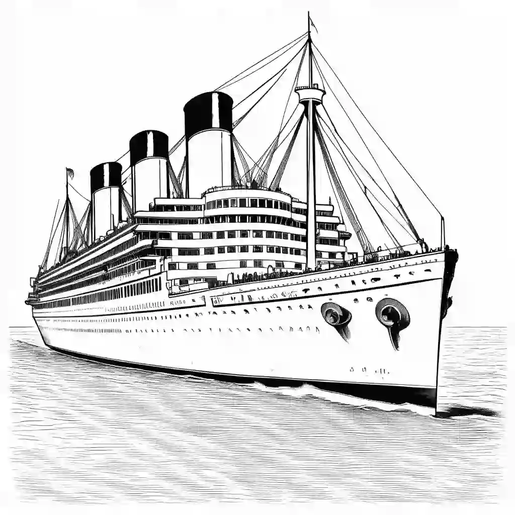 RMS Lusitania coloring pages